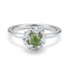 Silver Ring with Peridot "By the Nature"