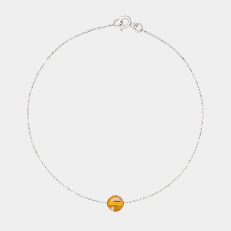 Gold Bracelet with Amber "Planètes d’Ambre", Big