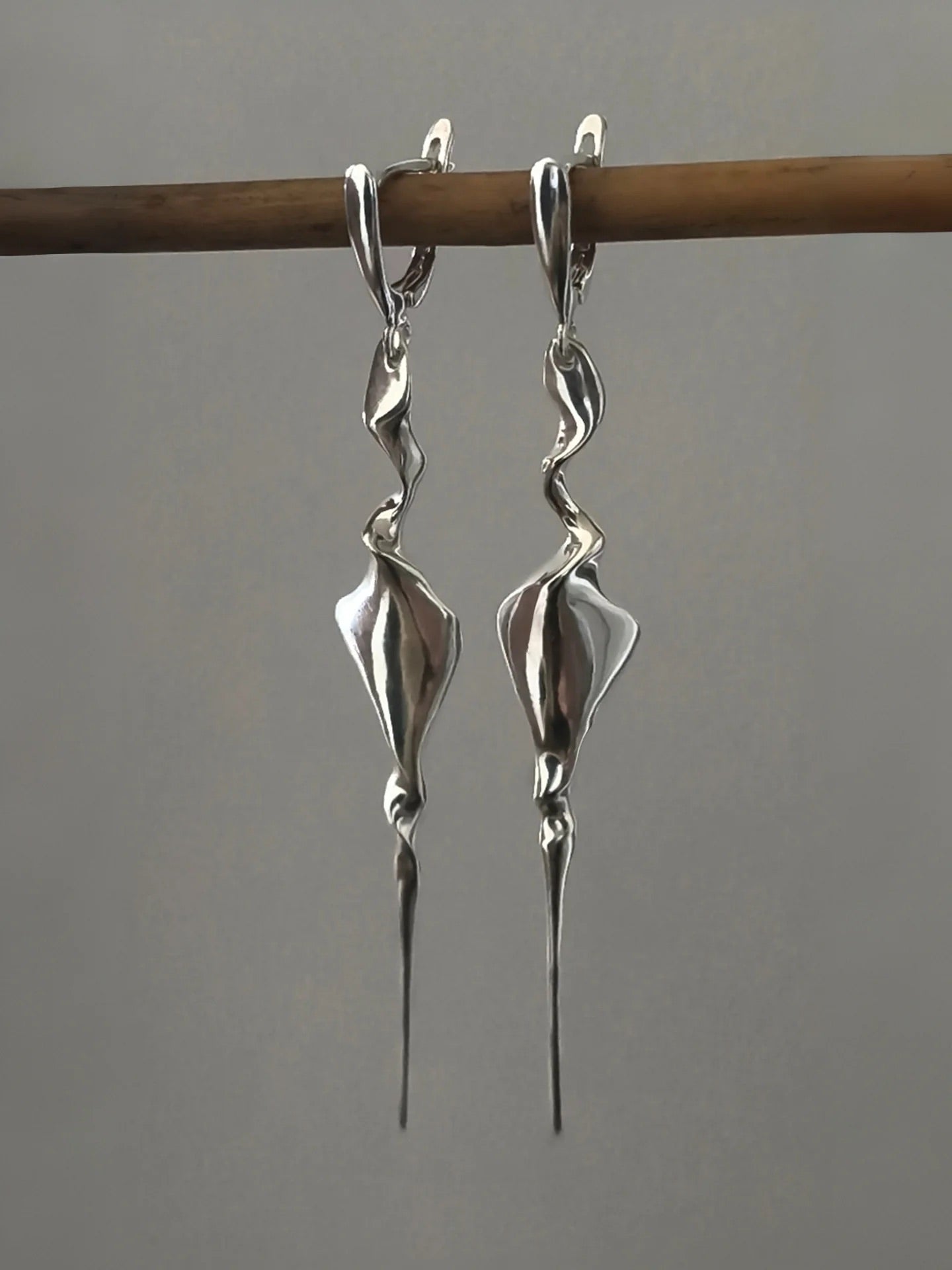 Sidabriniai auskarai „Magic Wands“