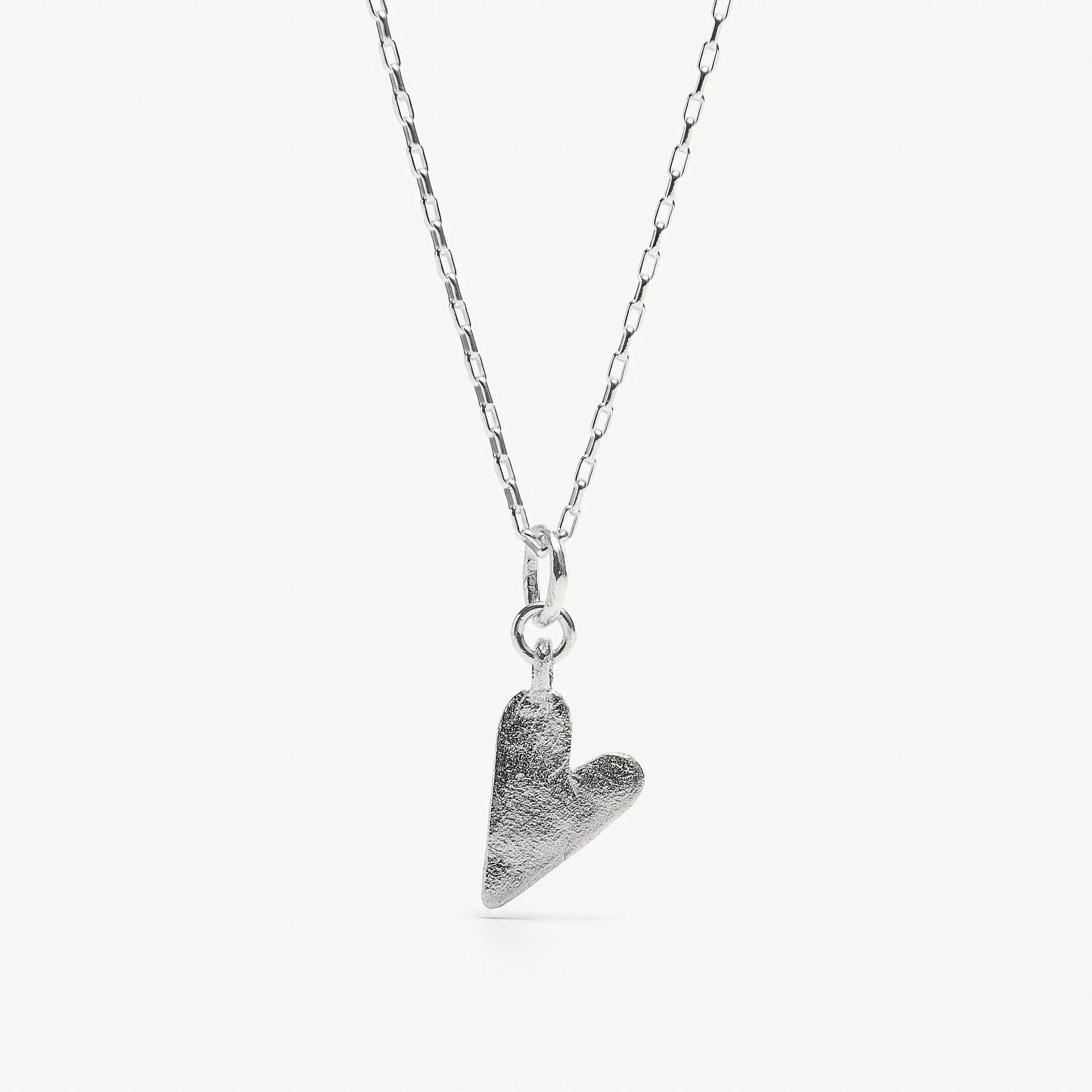 Silver Necklace "Handcrafted Heart"