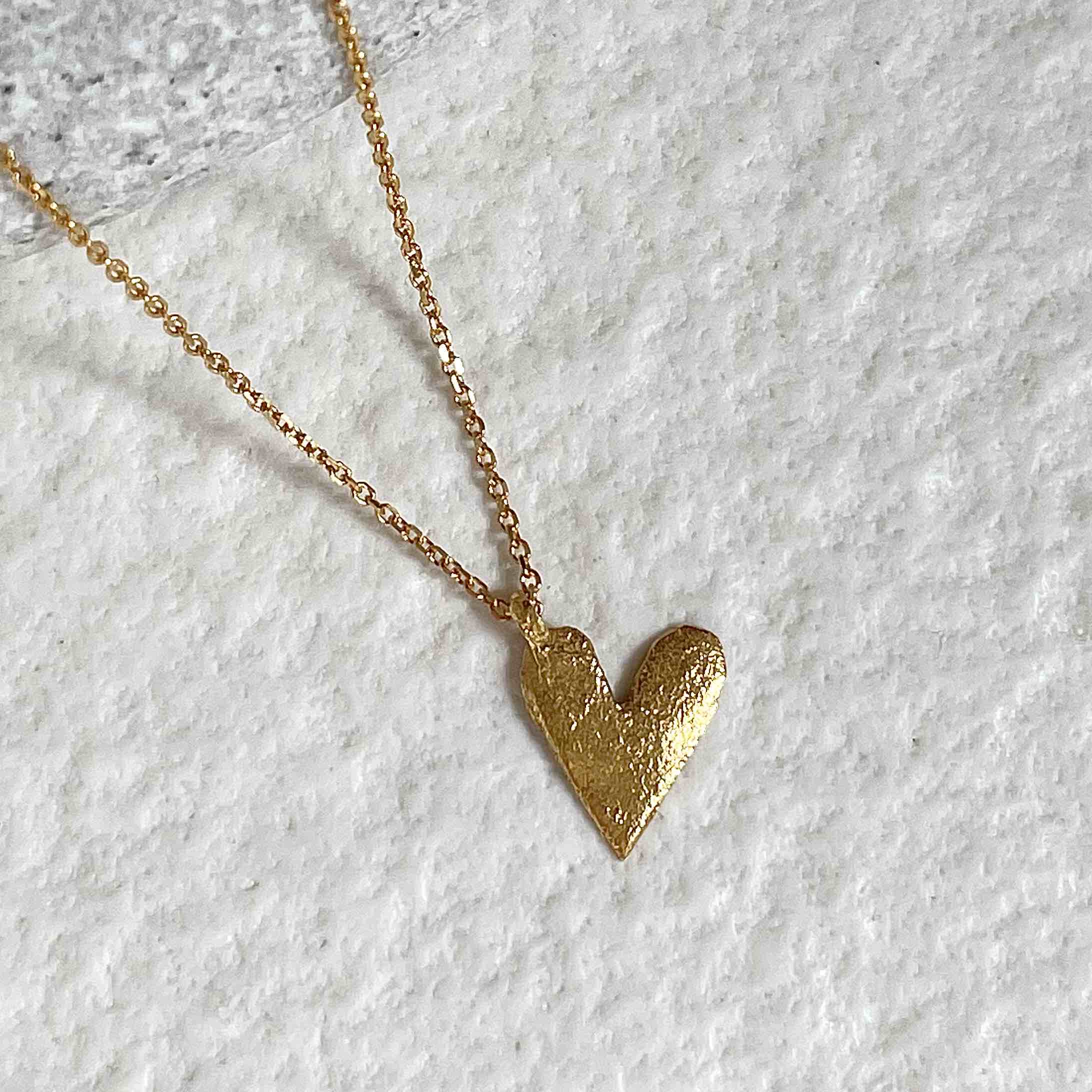 Gold Plated Silver Necklace "Heart"