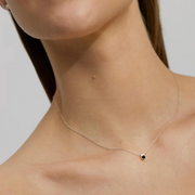 Silver Necklace  with Black Zirconium "Stellar"