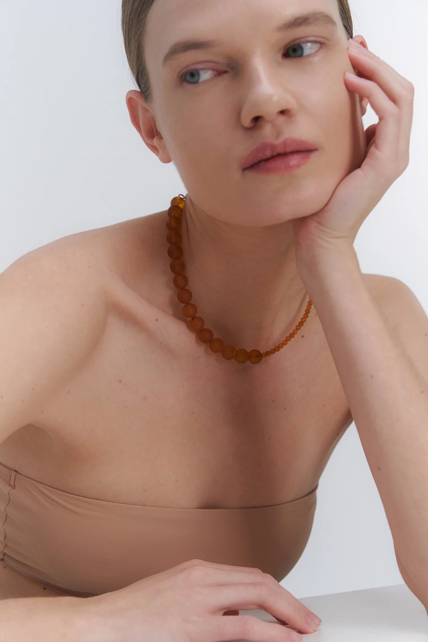 A statement Baltic amber necklace by Adele Notes.