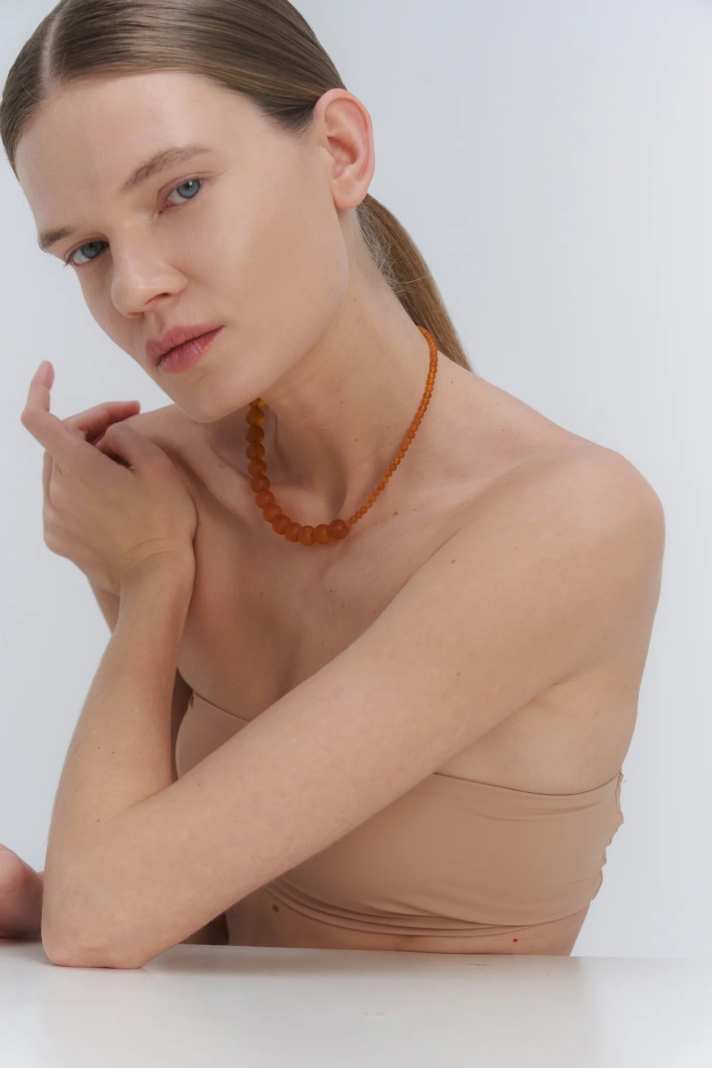 A statement Baltic amber necklace by Adele Notes.