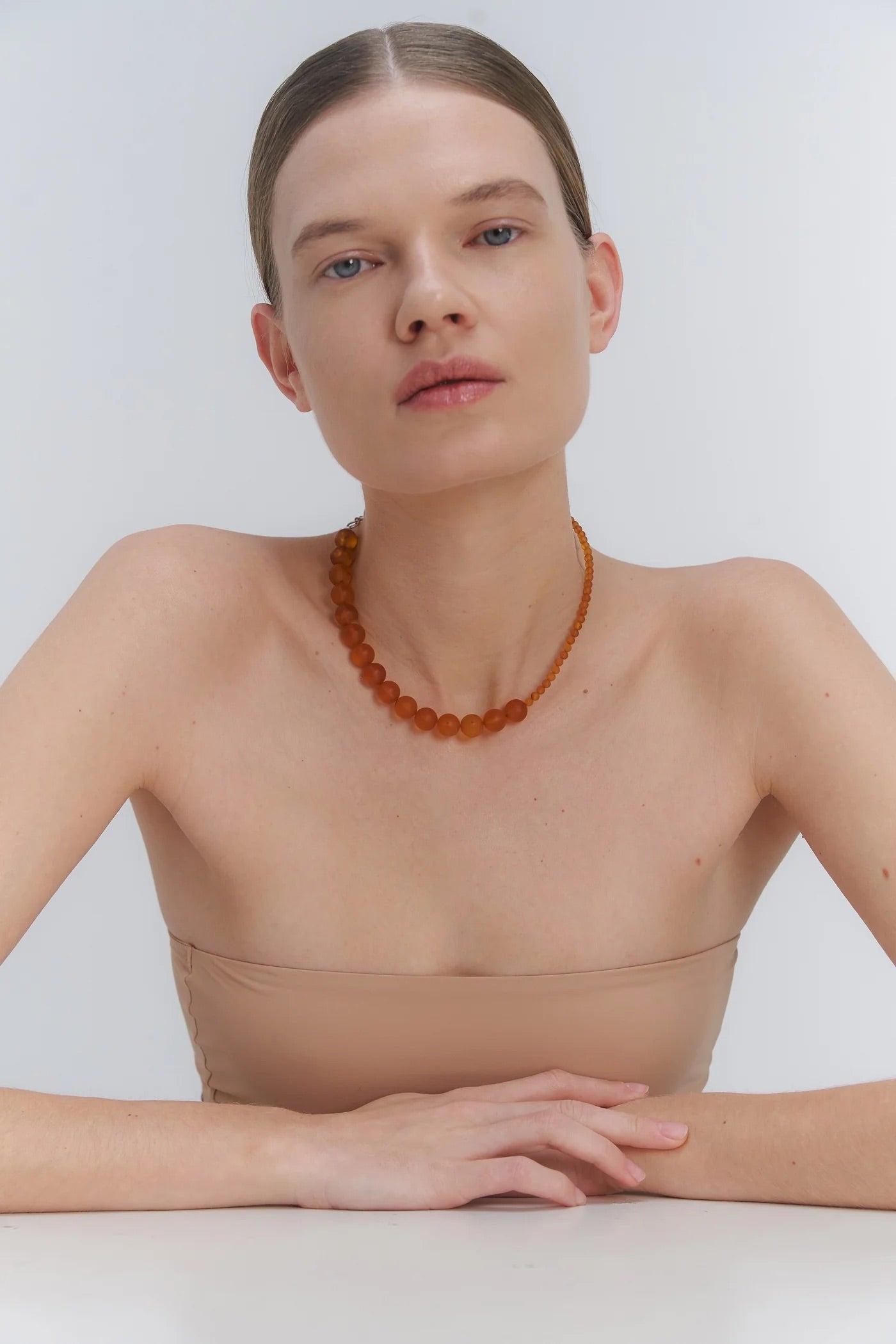 A statement Baltic amber necklace by Adele Notes.