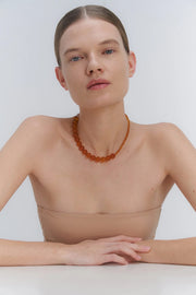 A statement Baltic amber necklace by Adele Notes.
