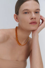 A statement Baltic amber necklace by Adele Notes.