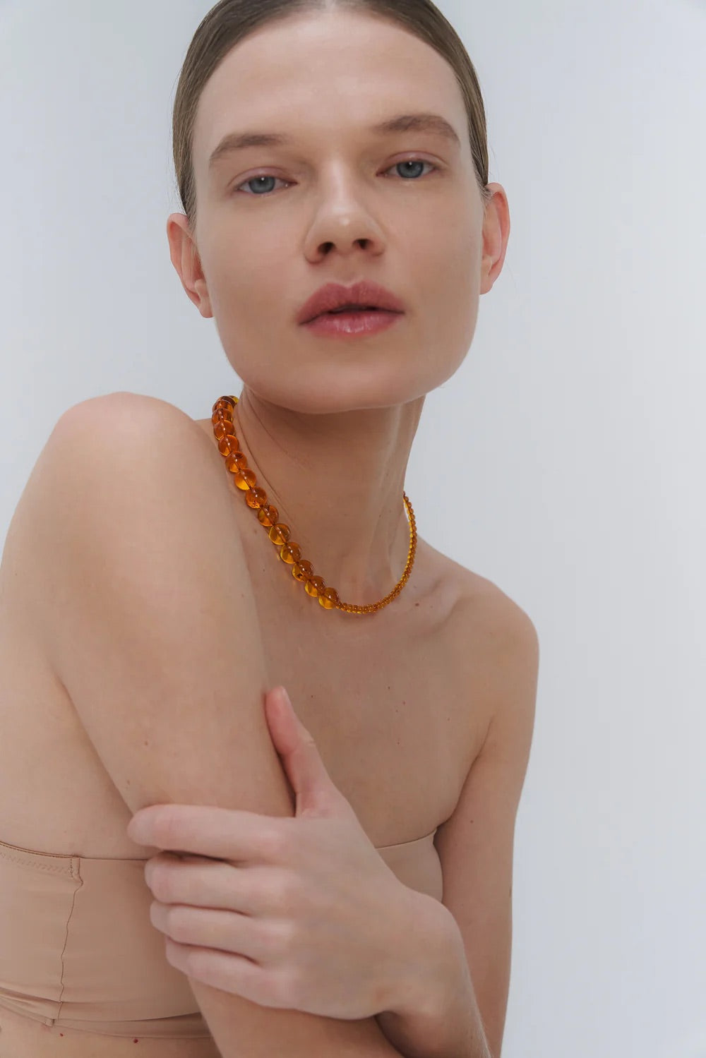 A statement Baltic amber necklace by Adele Notes.