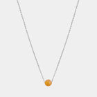 Silver necklace with Baltic amber pendant by Adele Notes.