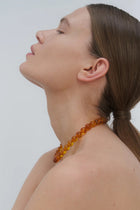 A statement Baltic amber necklace by Adele Notes.