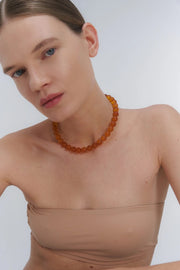A statement Baltic amber necklace by Adele Notes.