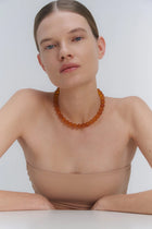 A statement Baltic amber necklace by Adele Notes.