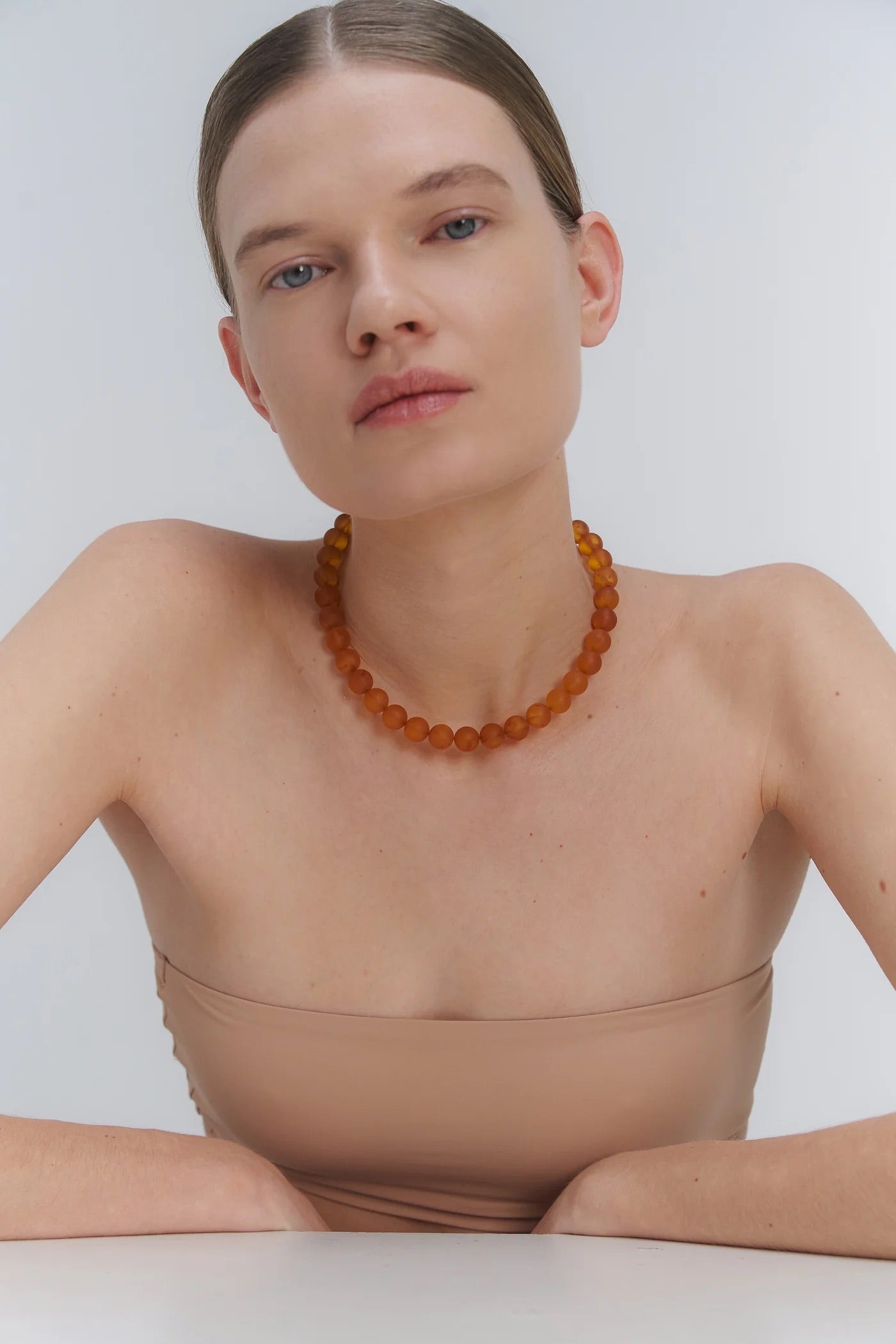 A statement Baltic amber necklace by Adele Notes.