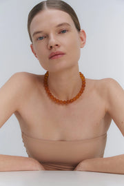 A statement Baltic amber necklace by Adele Notes.