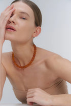 A statement Baltic amber necklace by Adele Notes.