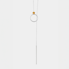 Silver necklace with Baltic amber by Adele Notes.