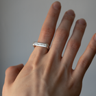 Silver ring with inscription in Latin