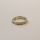 Silver Ring with Yellow Diamond
