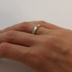 Silver Ring with Yellow Diamond