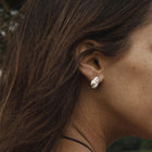 Silver Stud Earrings "Swan"