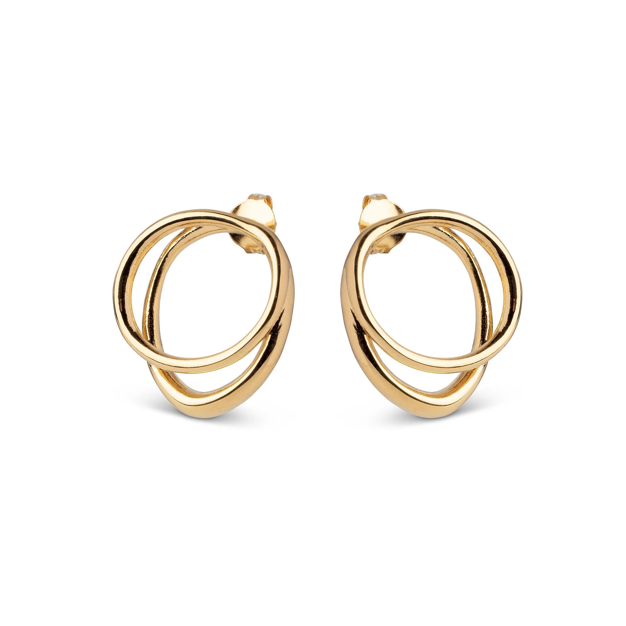 Gold Plated Silver Stud Earrings "Bellu"
