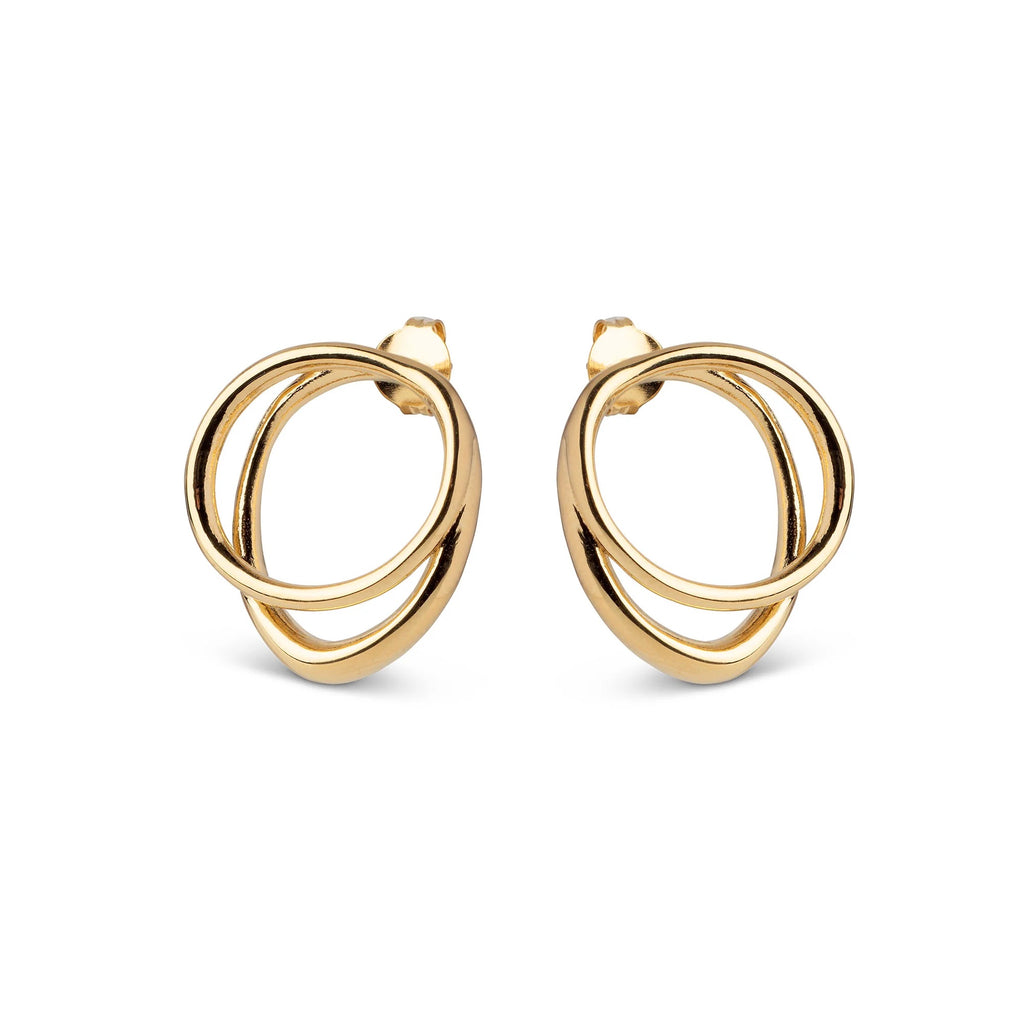 Auksuoto sidabro auskarai „Bellu“