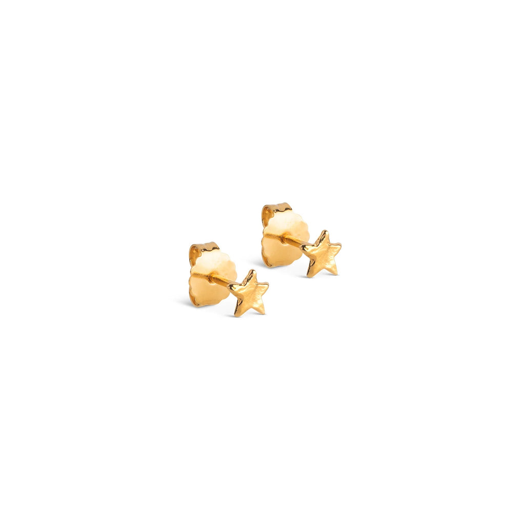 Gold Plated Silver Stud Earrings "Star Energy"
