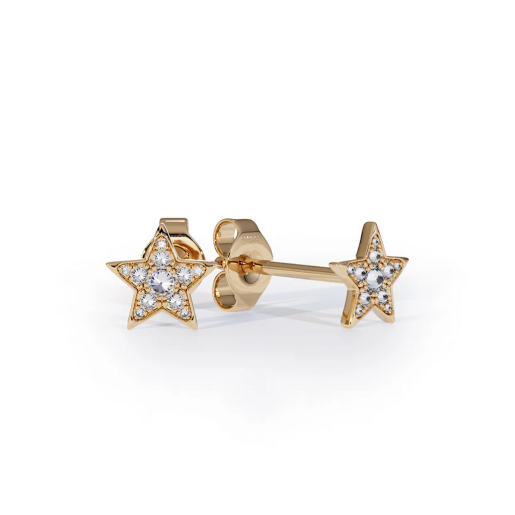 Yellow Gold Earrings "Cosmos Star"