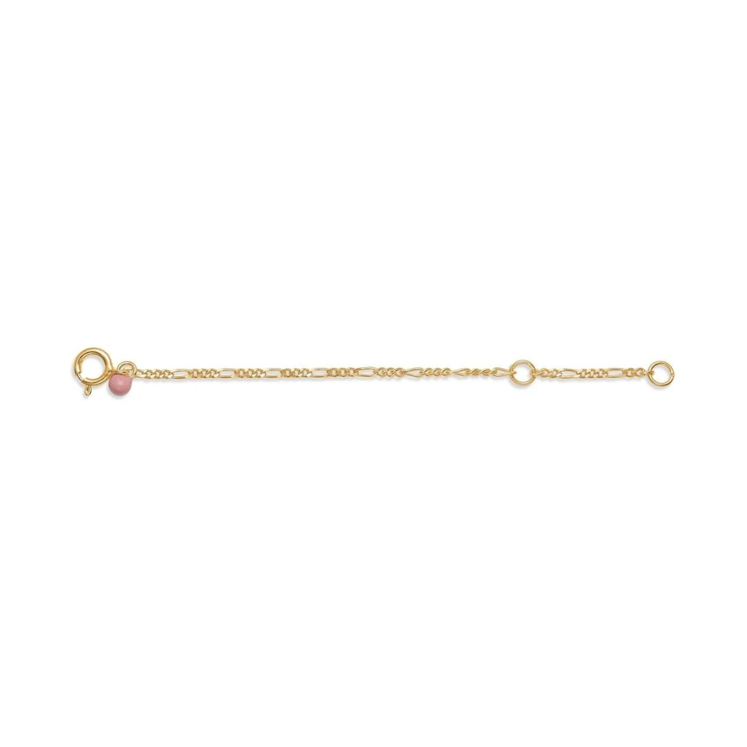 Gold Plated Silver Anklet Extender "Figaro"