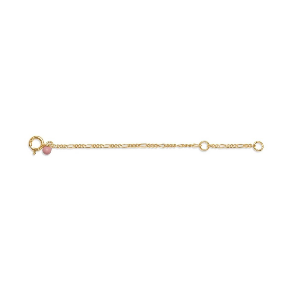 Gold Plated Silver Anklet Extender "Figaro"