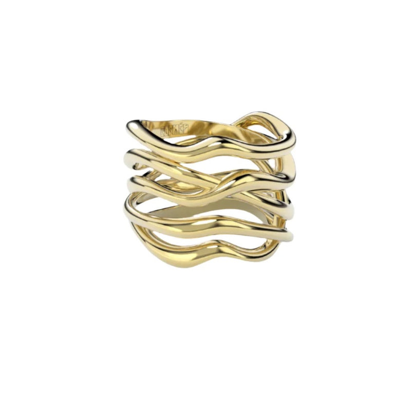 Yellow Gold Ring "Bare Souls. Five-Shank"