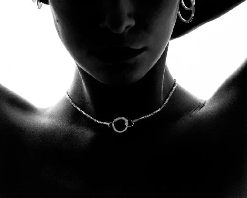 Silver Necklace + Earring Connection "CO Box Chain"