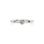 White Gold Ring with Diamond