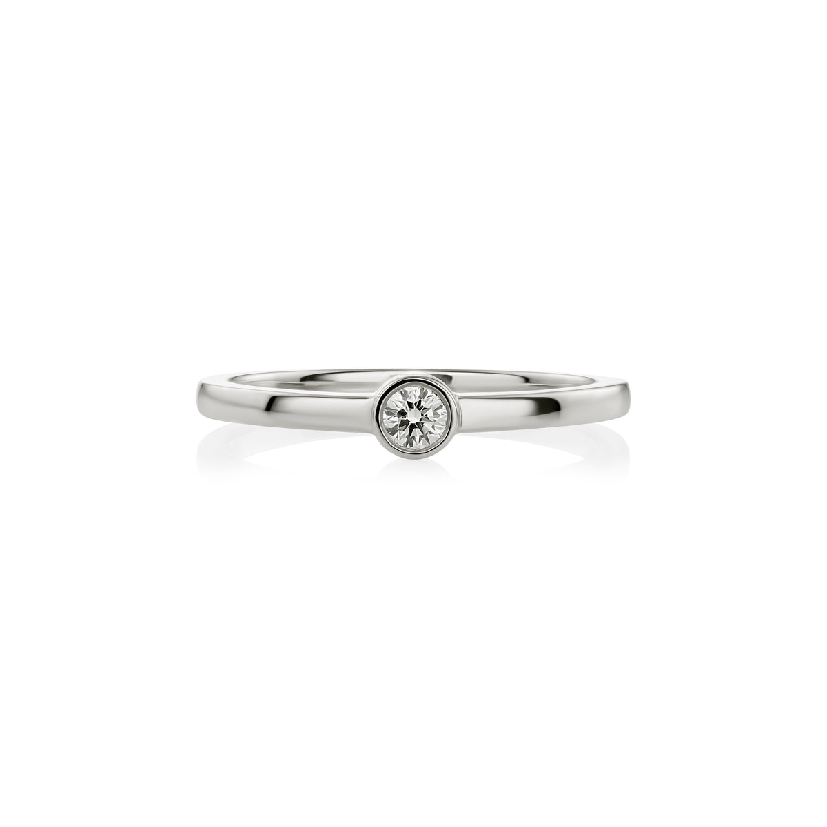 White Gold Ring with Diamond