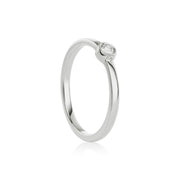 White Gold Ring with Diamond