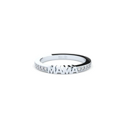 White gold & diamonds band with word Mama by Formes.