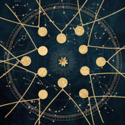 Gold Plated Silver Necklace with Diamonds "Written in the Stars"