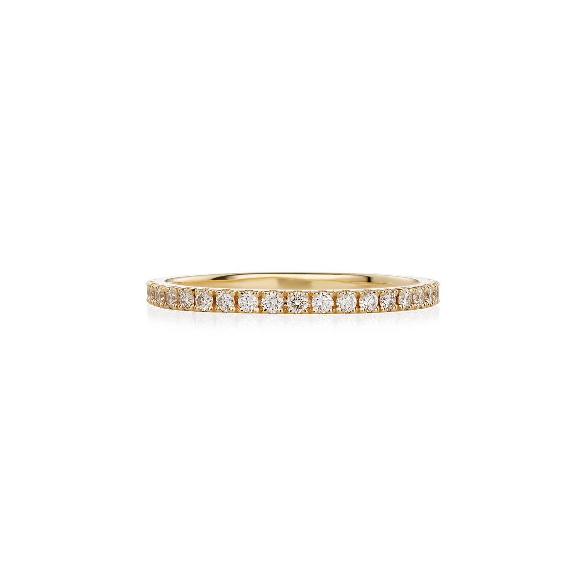 Yellow Gold Eternity Ring with Diamond
