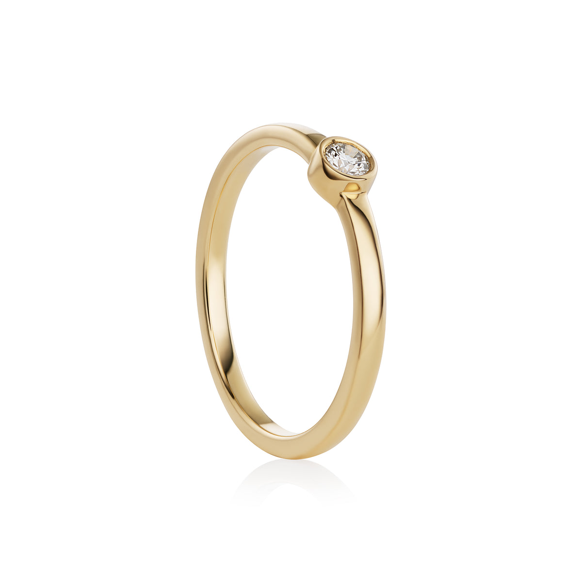 Yellow Gold Ring with Diamond