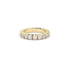 A yellow gold ring featuring a band of inset premium laboratory made diamonds, with a total weight of approximately 2.65 carats.