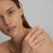 Yellow Gold Ring with Pearl "Pearl Diver"