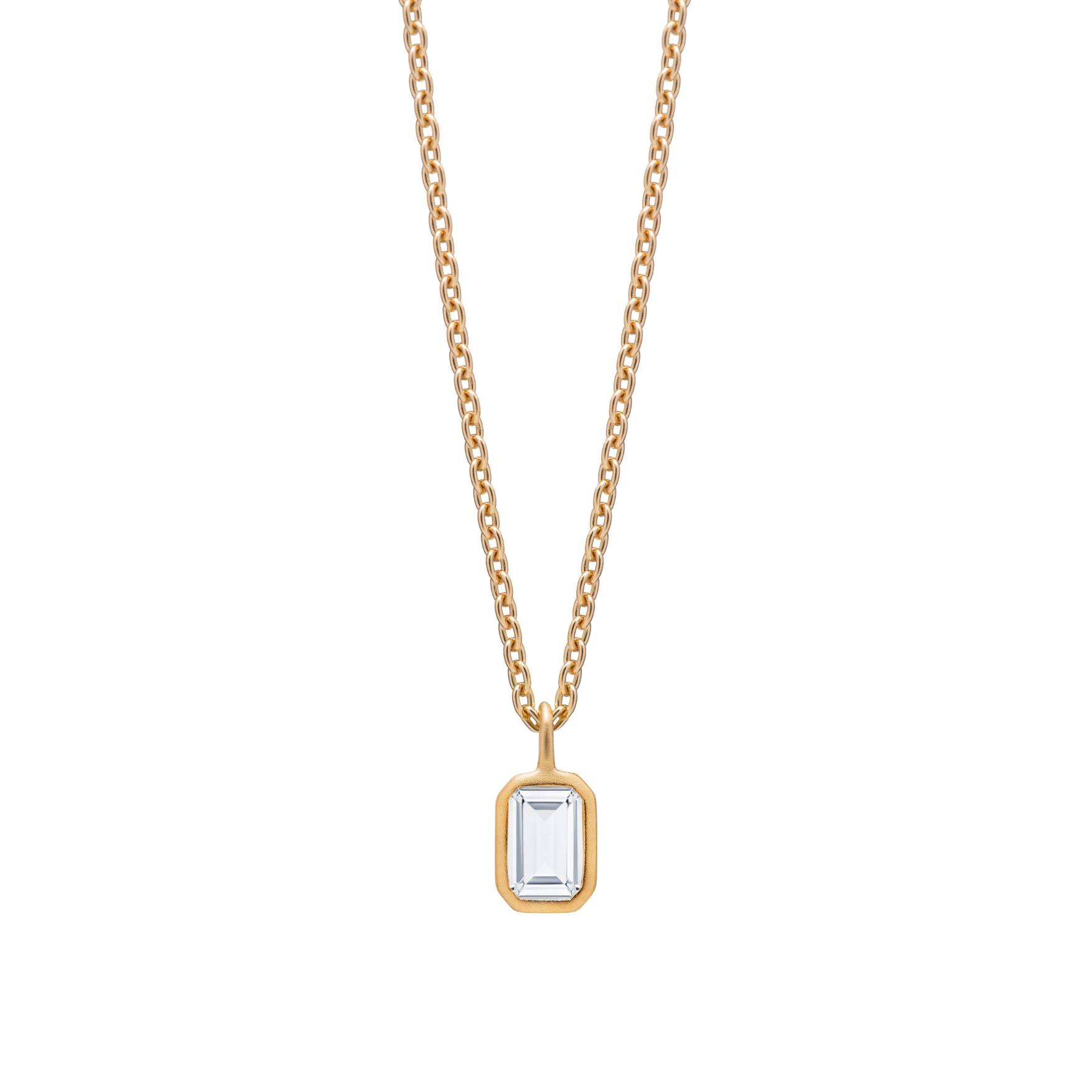Gold Plated Silver Necklace with Topaz "Daydream"