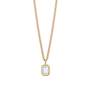 Gold Plated Silver Necklace with Topaz "Daydream"