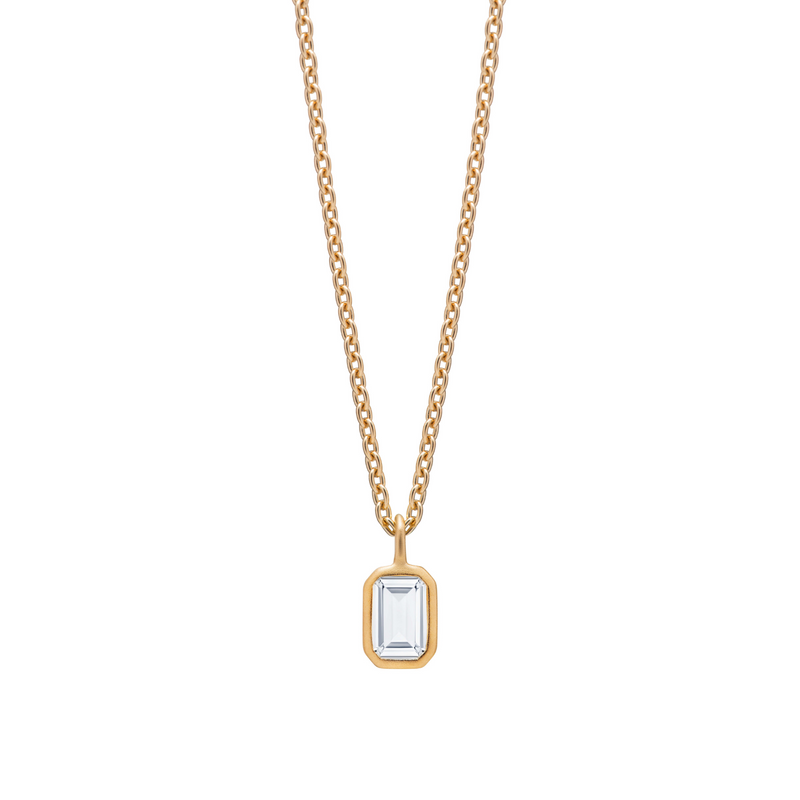 Gold Plated Silver Necklace with Topaz "Daydream"