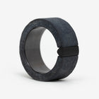 One-of-a-kind ring composed of niobium and black tourmaline by ASR JWLS.