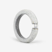 One-of-a-kind ring composed of tantalum and a white diamond by ASR JWLS.