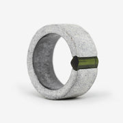 One-of-a-kind ring composed of tantalum and rough tourmaline by ASR JWLS.