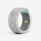 One-of-a-kind ring composed of tantalum and rough Columbian emerald by ASR JWLS.