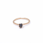 Yellow Gold Ring with Black Diamond