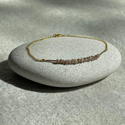 Gold Plated Silver Bracelet with Champagne Diamonds